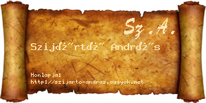 Szijártó András névjegykártya